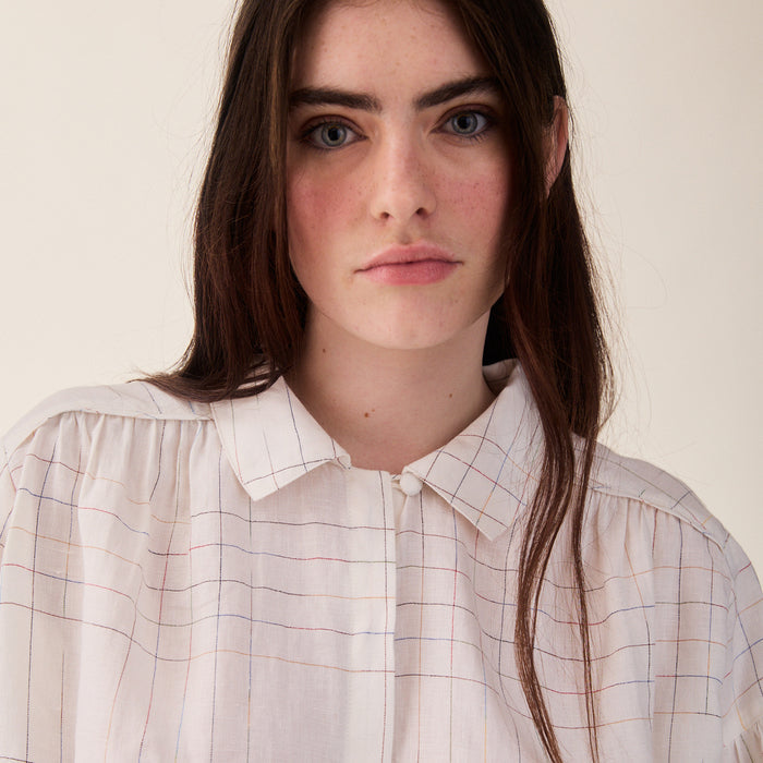 Women's Linen Binni Shirt - White Base