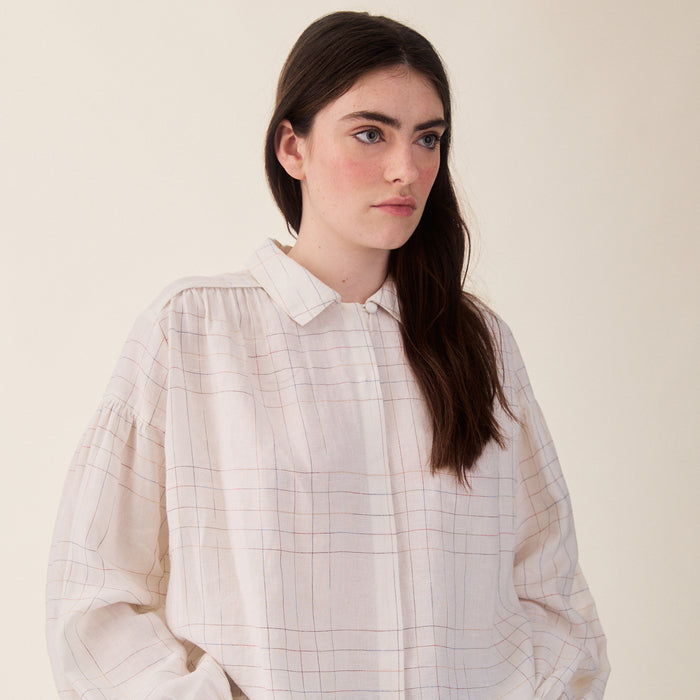 Women's Linen Binni Shirt - White Base