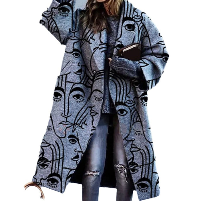 Women’s Plaid Coat – Long-Sleeve, Color-Match Ease