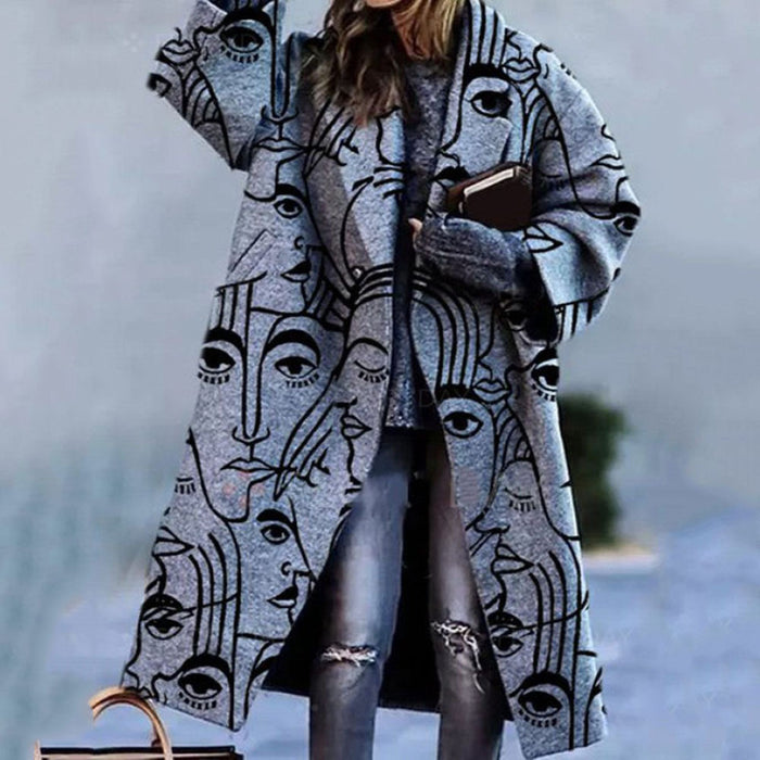 Women’s Plaid Coat – Long-Sleeve, Color-Match Ease