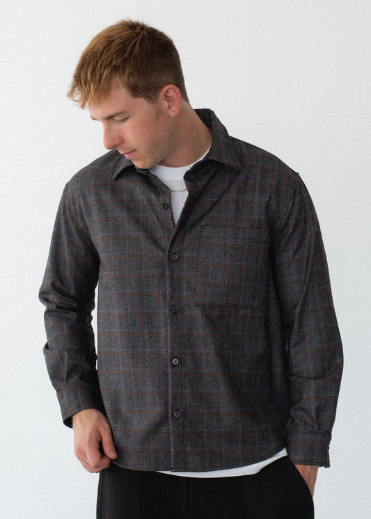 Wool Relaxed Button Down