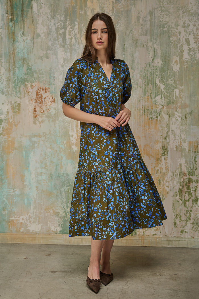 Wynette Tiered Midi Dress Solvay Floral