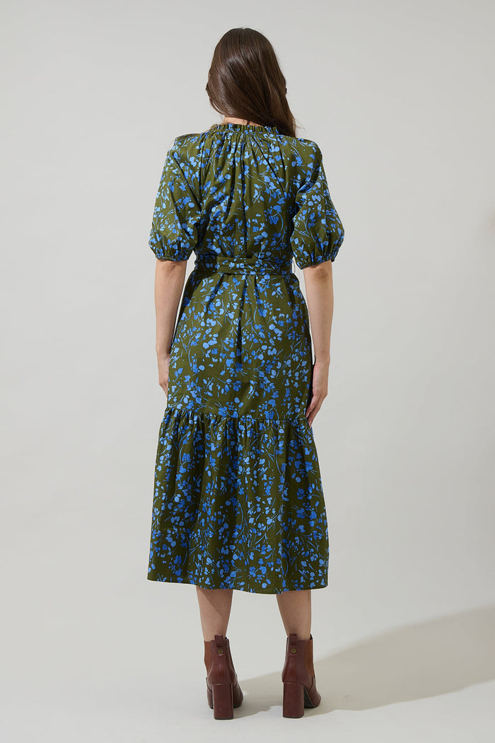Wynette Tiered Midi Dress Solvay Floral