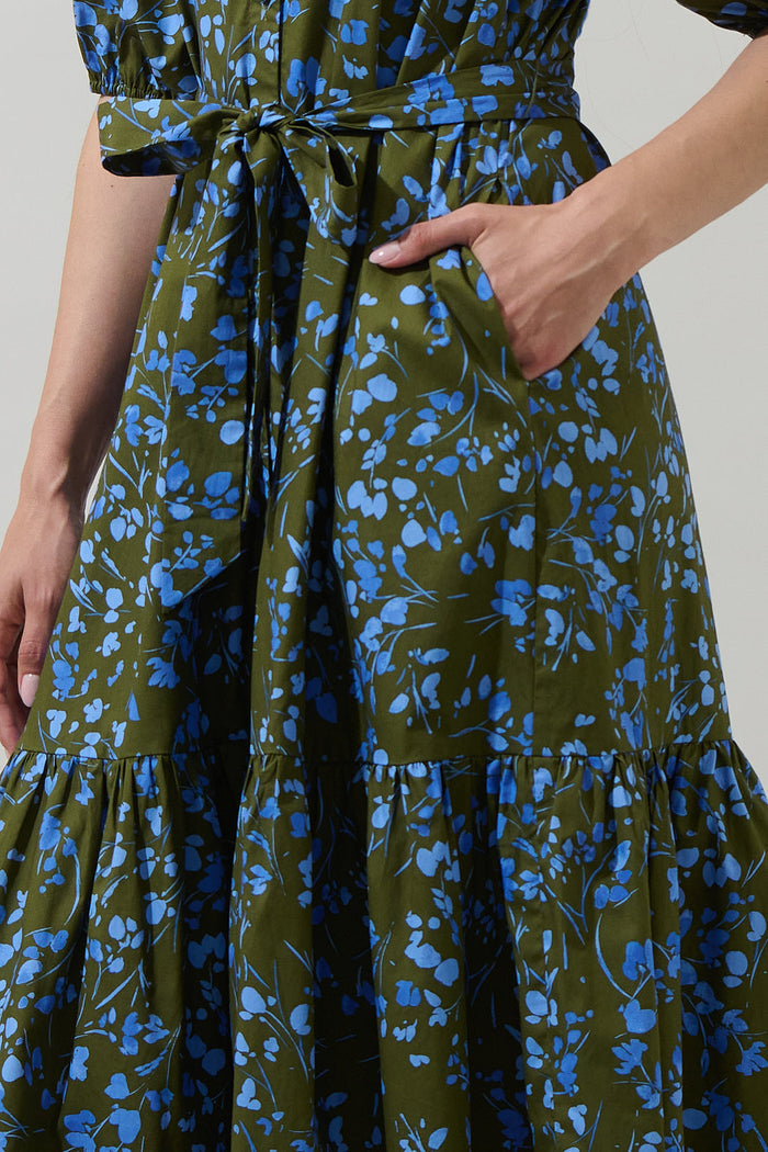 Wynette Tiered Midi Dress Solvay Floral