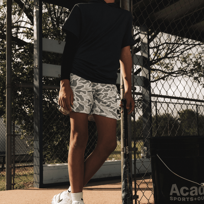 Youth Mesh Training Shorts - White Camo