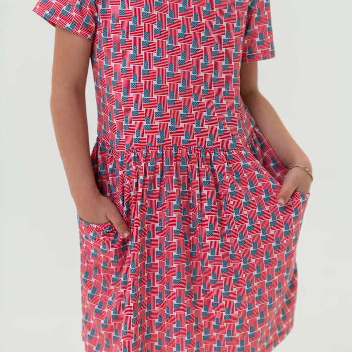 Youth Moxie Dress - American Flags