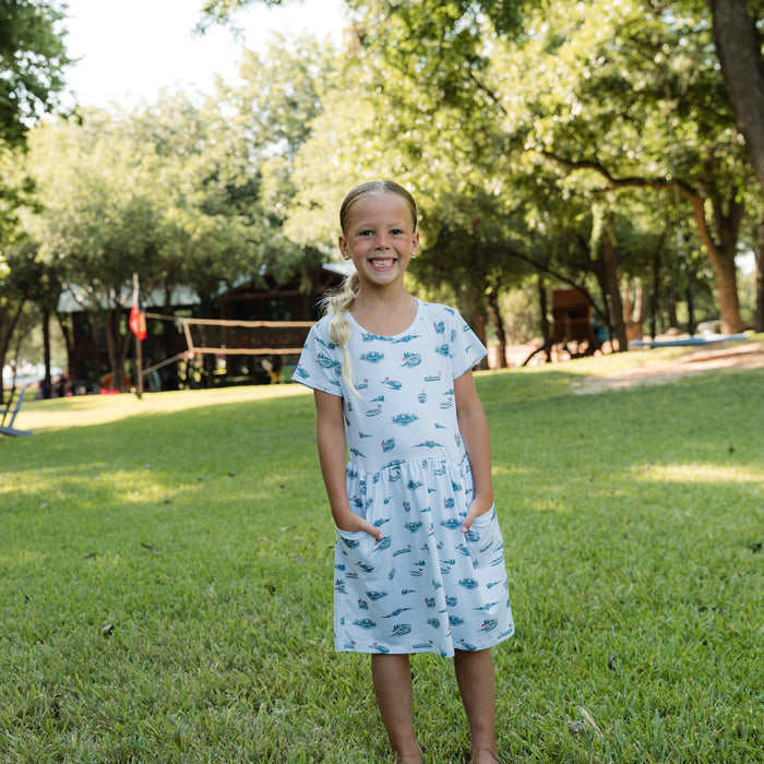 Youth Moxie Dress - Lake Weekend