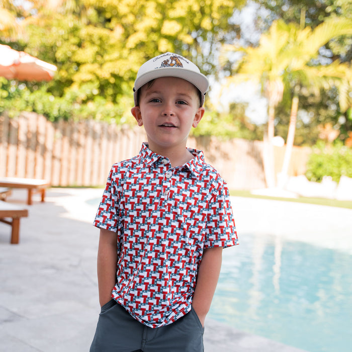 Youth Performance Polo - Texas Flag