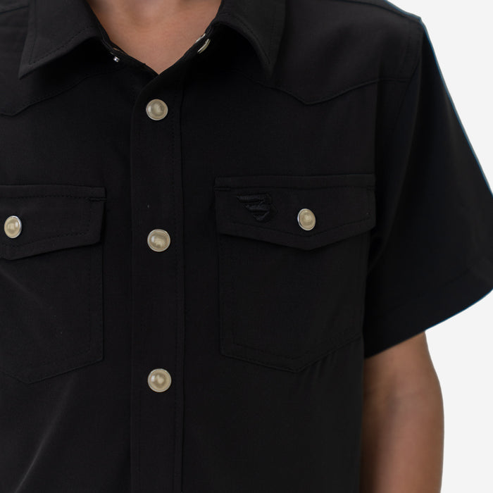 Youth Performance Western Shirt - Black
