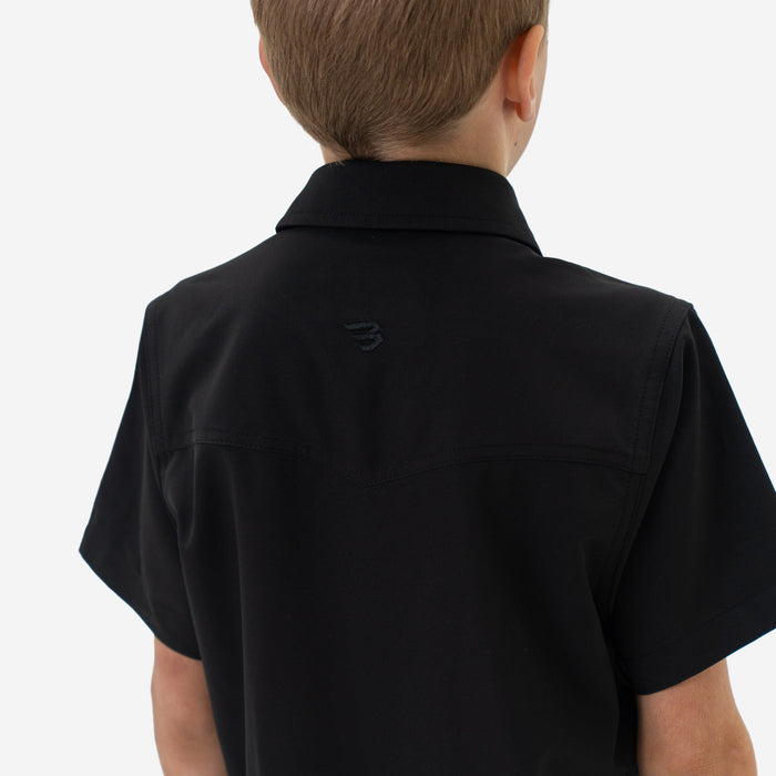 Youth Performance Western Shirt - Black