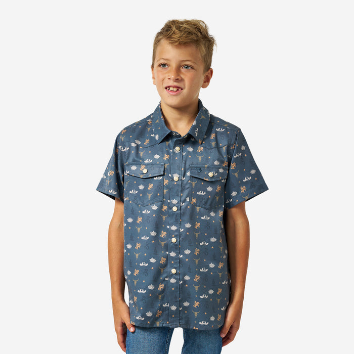 Youth Performance Western Shirt - Desert Night
