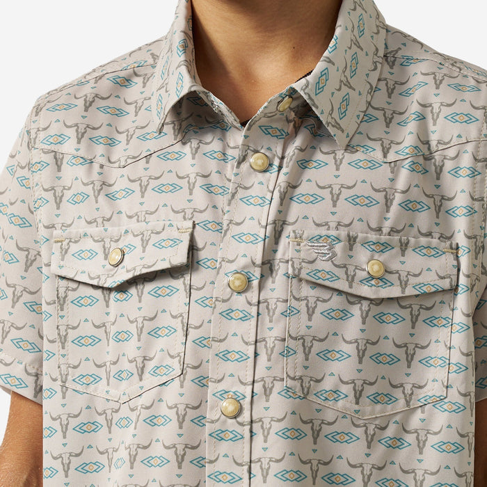Youth Performance Western Shirt - Skull Rancher