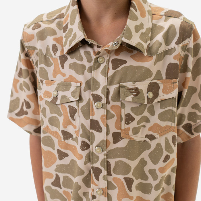 Youth Performance Western Shirt - Venado Camo