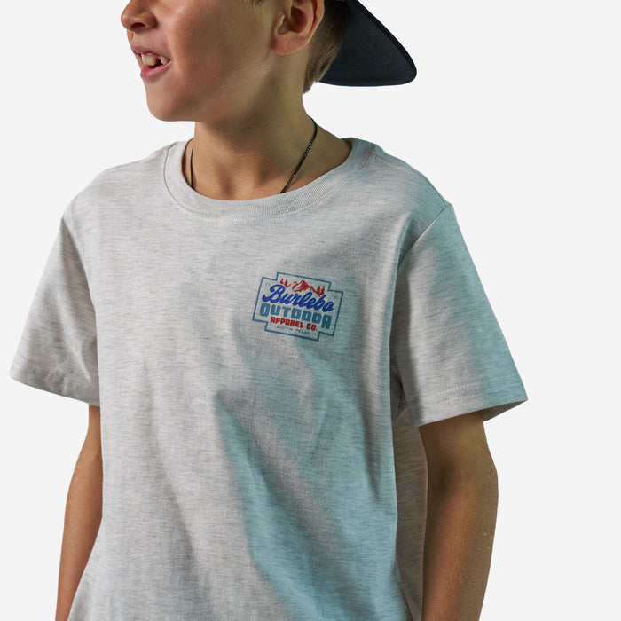 Youth Short Sleeve Tee - Mountain Range - Ash Grey