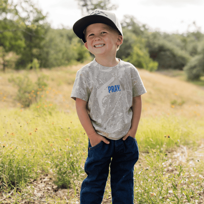 Youth Vintage Washed Tee - PRAY - Drifter Camo