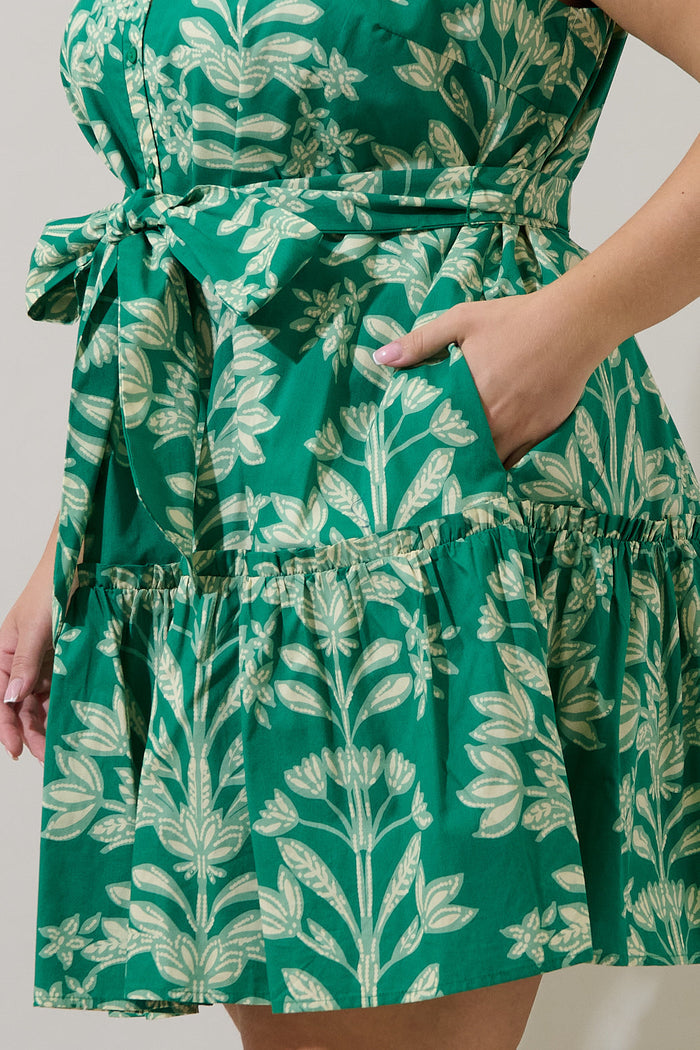 Zady Sleeveless Mini Dress Curve Estela Floral