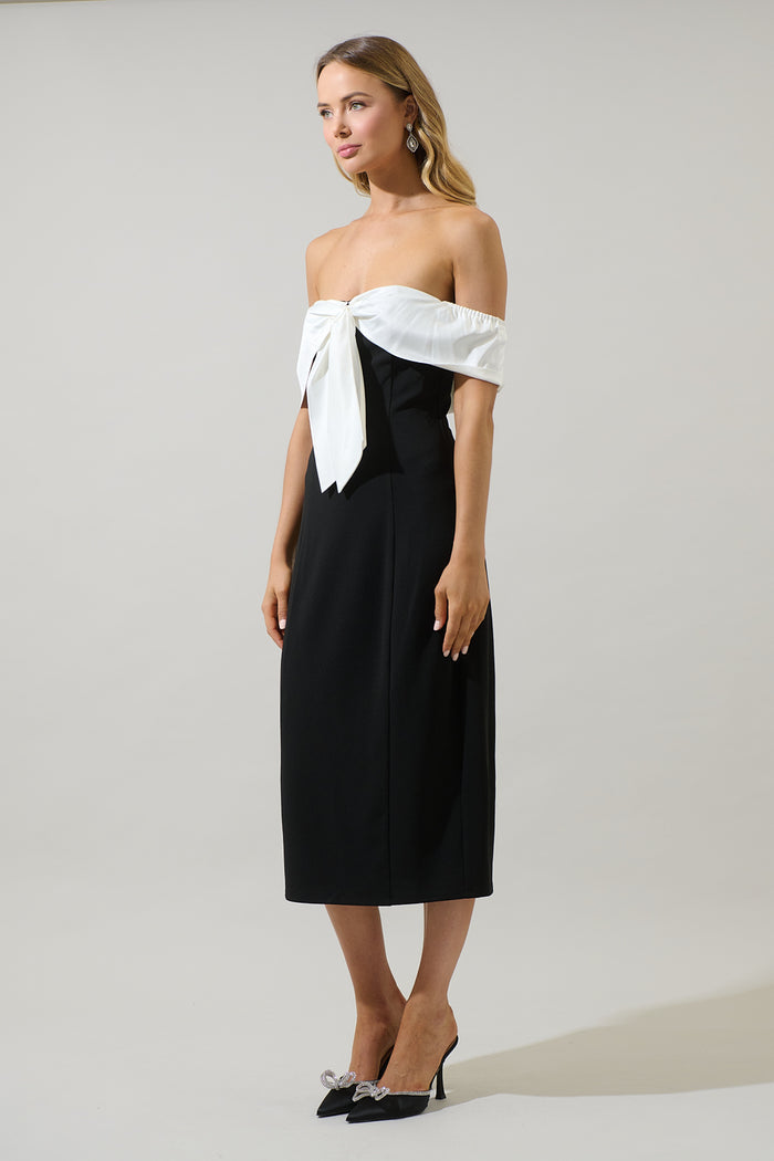 Zayane Off Shoulder Midi Dress
