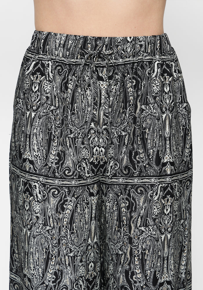 Zelira Paisley Print Palazzo Pant