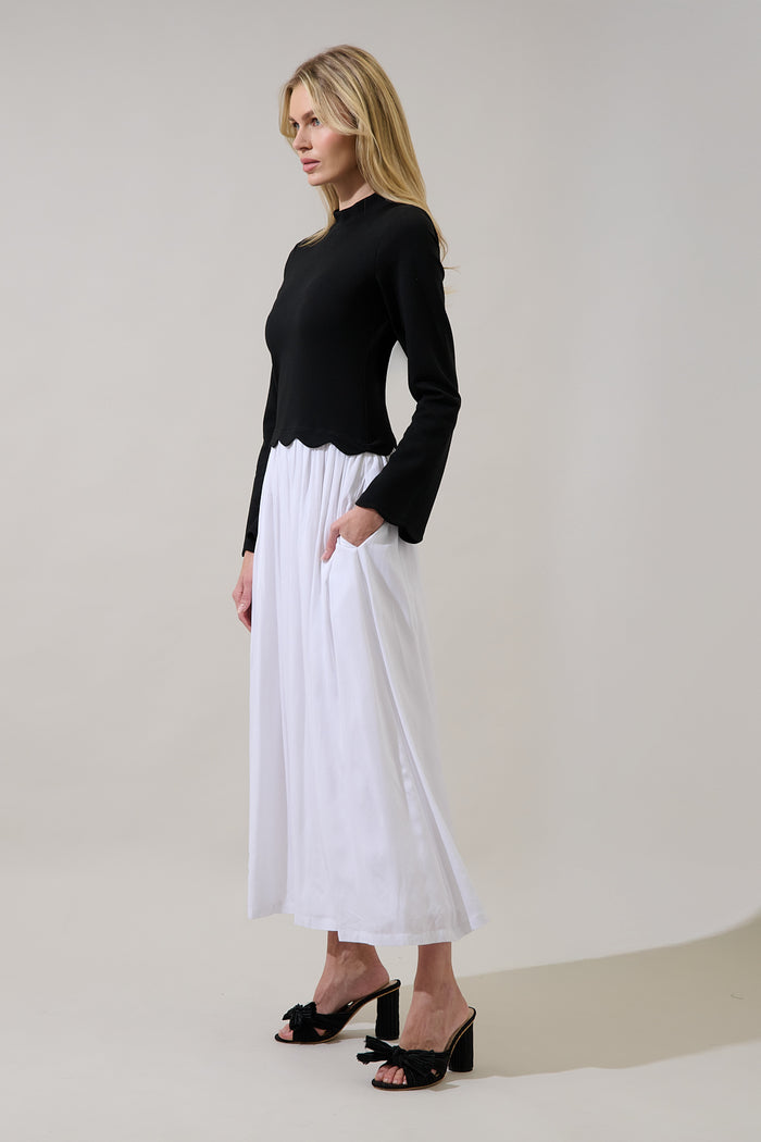 Zenie Color Block Midi Dress